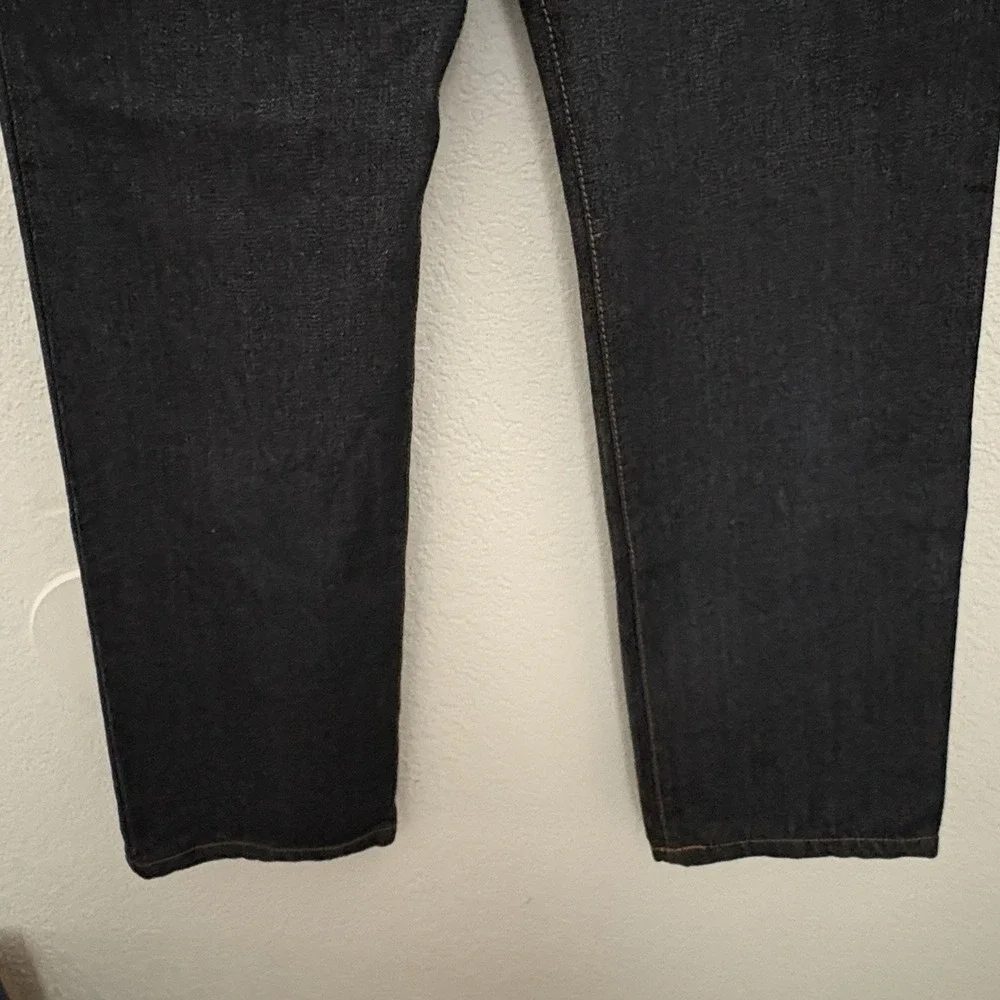 Vintage New Crown Holder Mens embroidered Jeans 32x32 Y2K Hip Hop Dark Wash